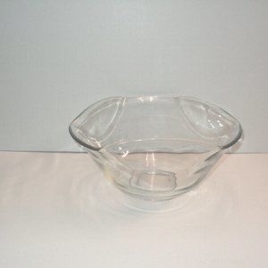 Vintage Bowl Clear, Salads, Pasta, Floral Container 5" High x 10" Wide Excellent